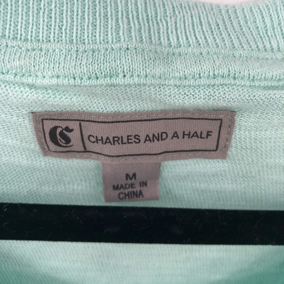 CHARLES AND A HALF Seafoam Green Short Sleeve Knit Pocket Tee Tshirt NWT Men M - Picture 3 of 7